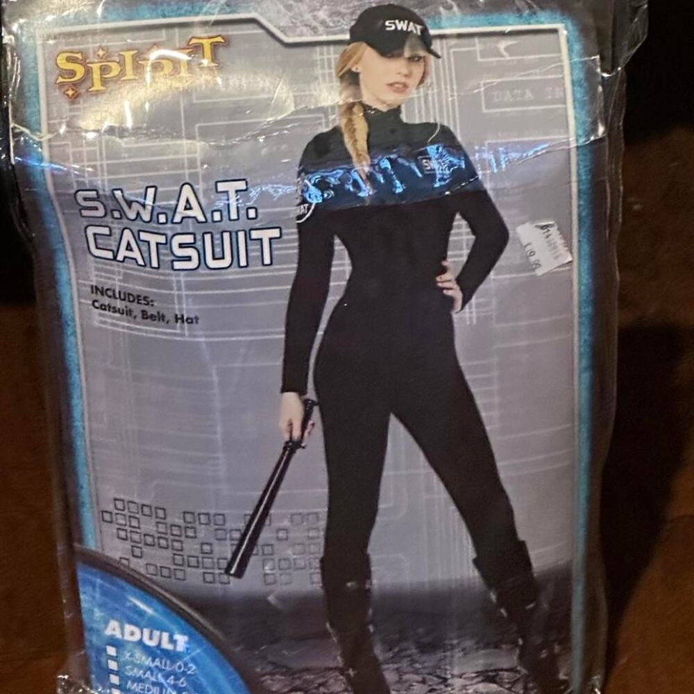 Spirit halloween swat catsuit costume Women's XL (14-16)